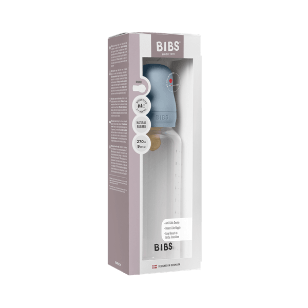 Bibs biberon anticolic 270 ml cu tetina latex 2m+ Baby Blue