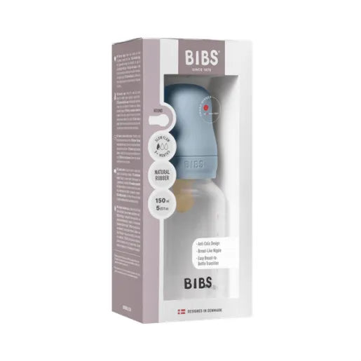 Bibs biberon anticolici 150 ml cu teina latex 1 picatura 0m+ Baby Blue