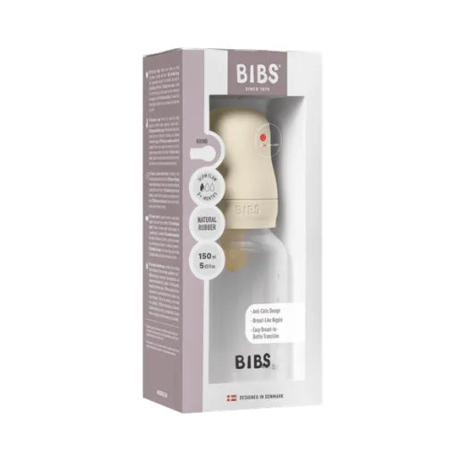 Bibs biberon anticolici 150 ml cu teina latex 1 picatura 0m+ Ivory