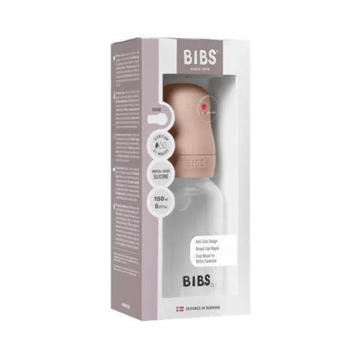 Bibs biberon anticolici 150 ml cu teina silicon 1 picatura 0m+ Blush