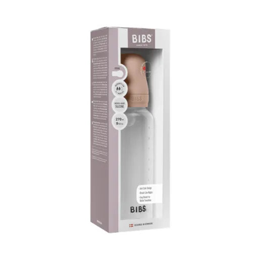 Bibs biberon anticolici 270 ml cu teina silicon 2 picaturi 2m+ Blush