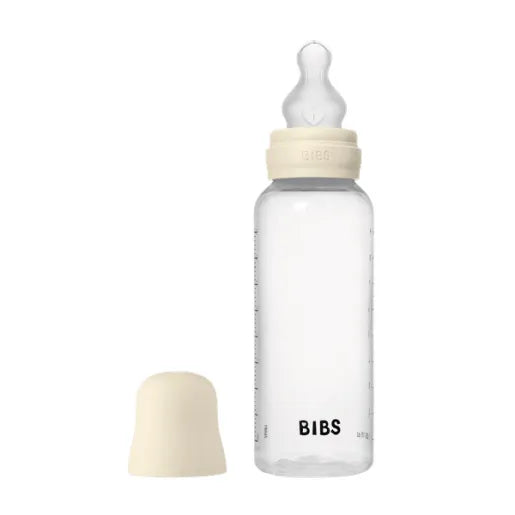 Bibs biberon anticolici 270 ml cu teina silicon 2 picaturi 2m+ Ivory Imagine principală a produsului