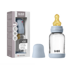 Bibs biberon sticla anticolici 120 ml cu teina latex flux lent 0m+ Baby Blue