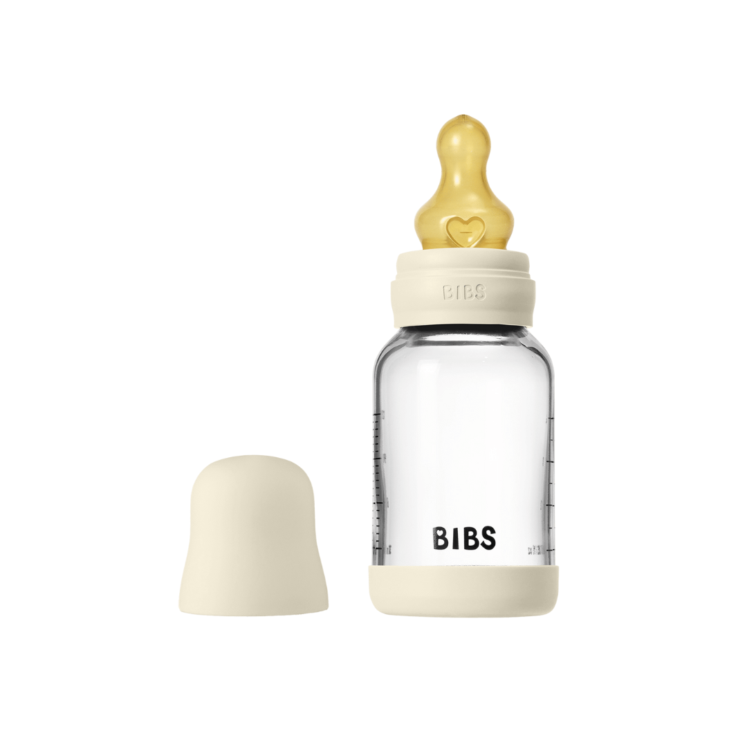 Bibs biberon sticla anticolici 120 ml cu teina latex flux lent 0m+ Ivory