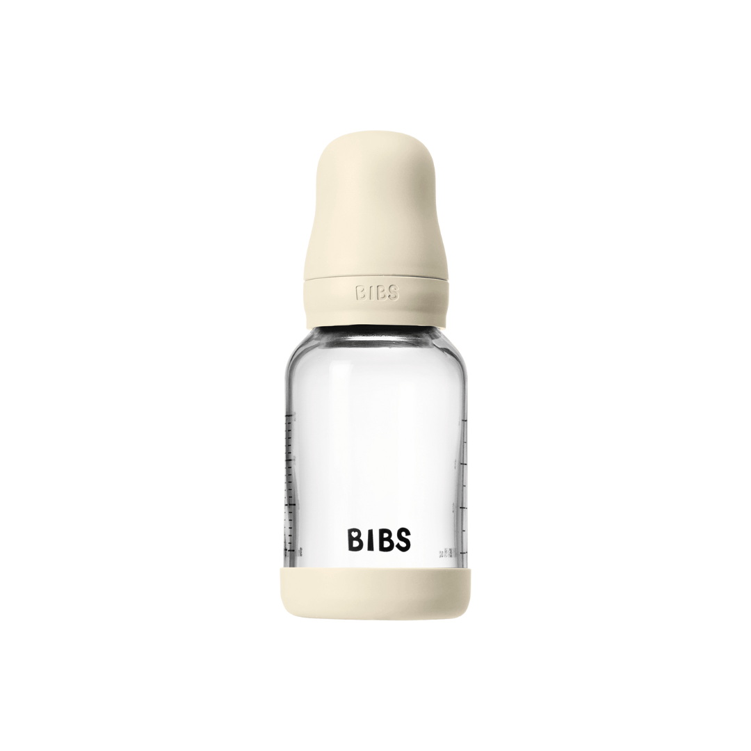 Bibs biberon sticla anticolici 120 ml cu teina latex flux lent 0m+ Ivory