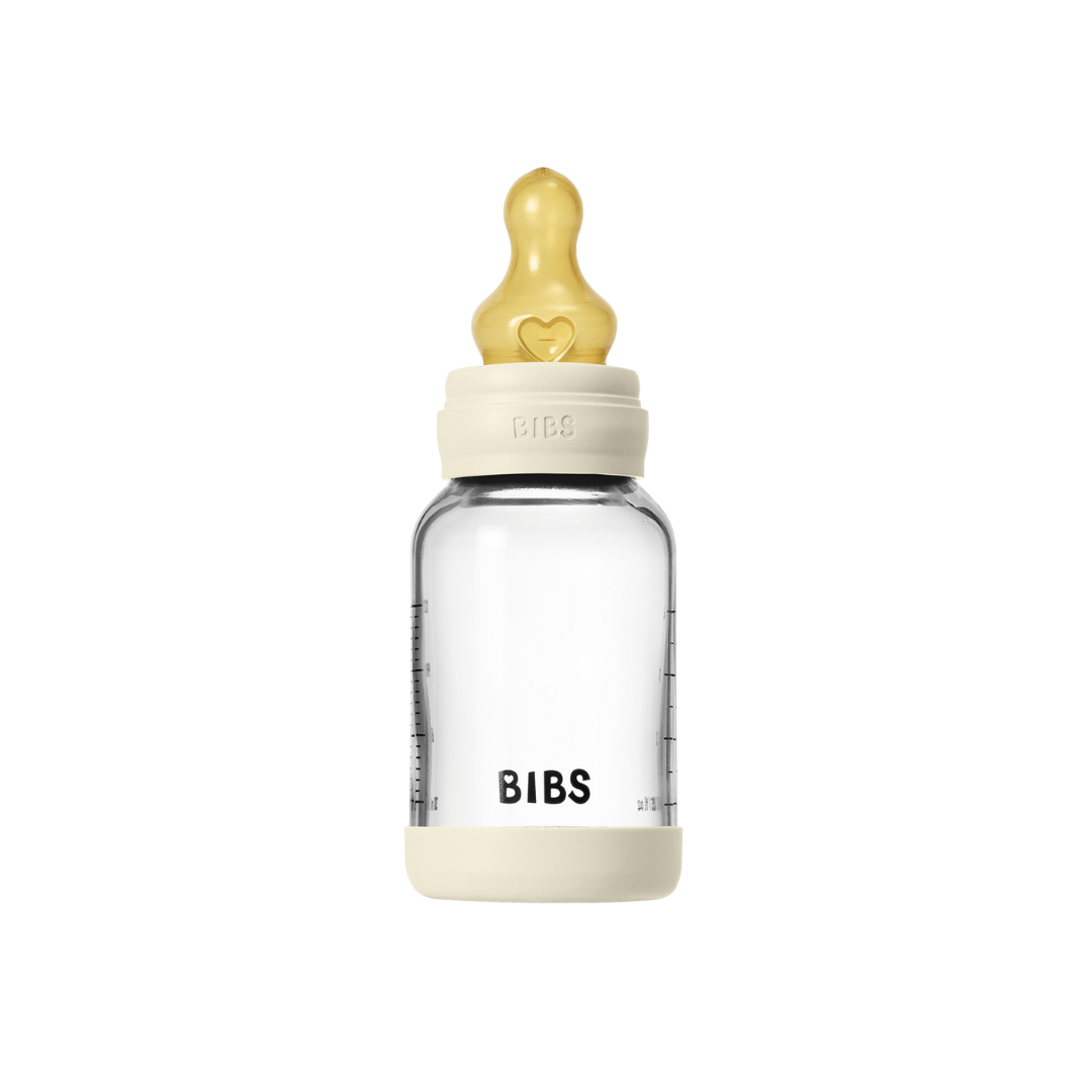Bibs biberon sticla anticolici 120 ml cu teina latex flux lent 0m+ Ivory