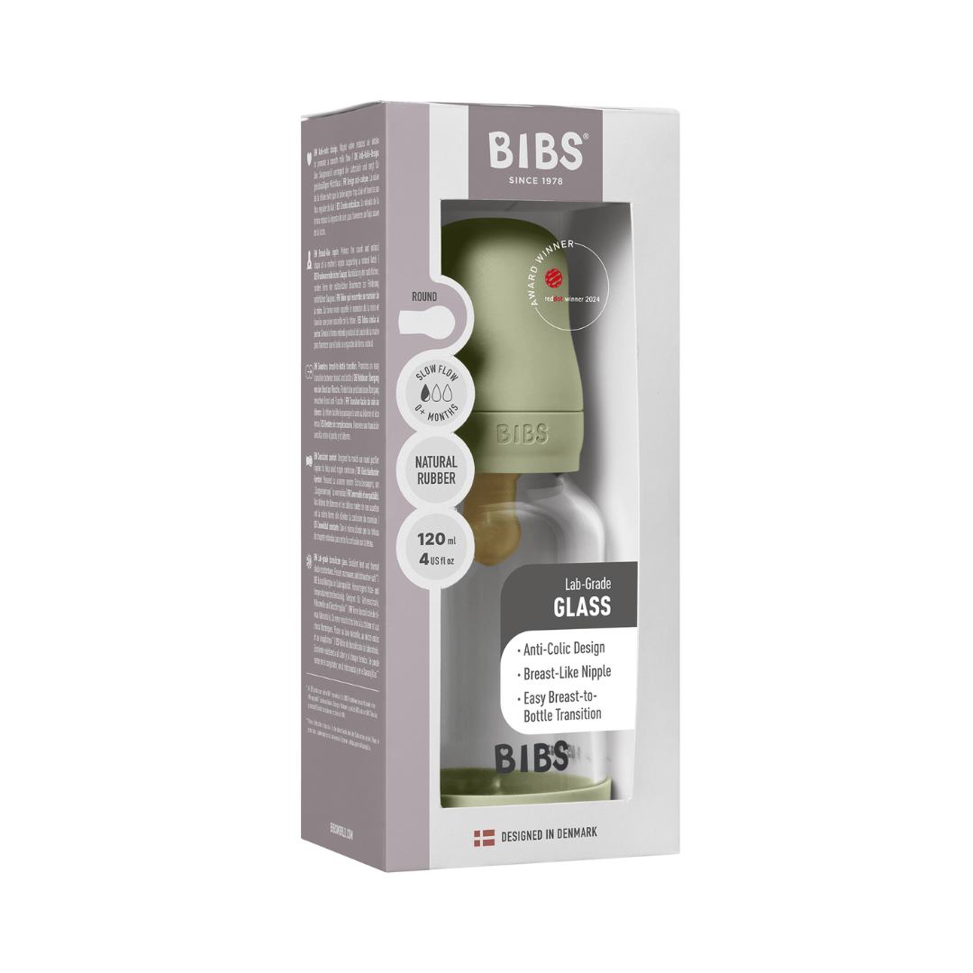 Bibs biberon sticla anticolici 120 ml cu teina latex flux lent 0m+ Sage
