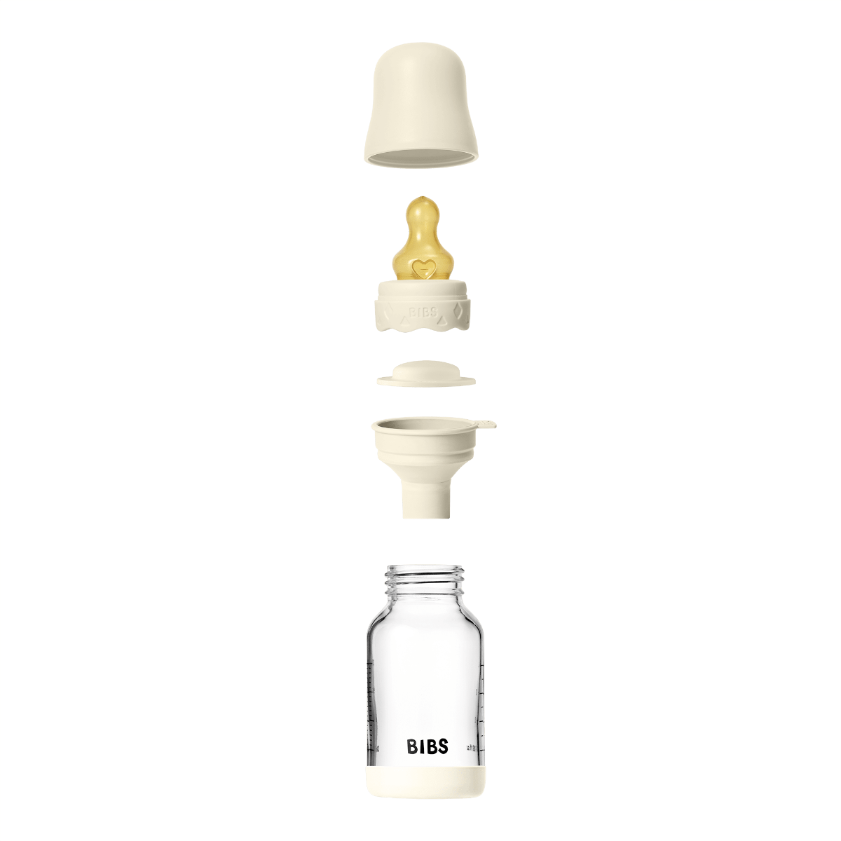 Bibs biberon sticla Boheme anticolici 120 ml cu teina latex flux lent 0m+ Ivory
