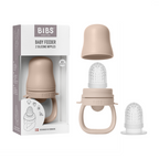 Bibs dispozitiv de hranire Baby Feeder cu 2 tetine din silicon 4m+ Blush