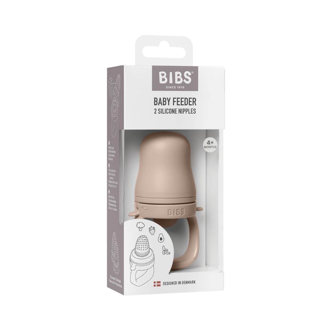 Bibs dispozitiv de hranire Baby Feeder cu 2 tetine din silicon 4m+ Blush