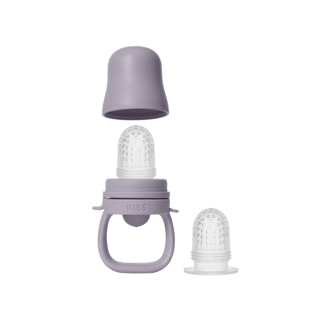 Bibs dispozitiv de hranire Baby Feeder cu 2 tetine din silicon 4m+ Fossil Grey Imagine secundară a produsului