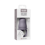 Bibs dispozitiv de hranire Baby Feeder cu 2 tetine din silicon 4m+ Fossil Grey
