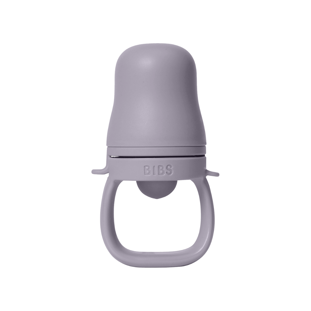 Bibs dispozitiv de hranire Baby Feeder cu 2 tetine din silicon 4m+ Fossil Grey