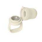 Bibs dispozitiv de hranire Baby Feeder cu 2 tetine din silicon 4m+ Ivory