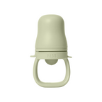 Bibs dispozitiv de hranire Baby Feeder cu 2 tetine din silicon 4m+ Sage
