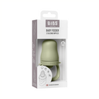 Bibs dispozitiv de hranire Baby Feeder cu 2 tetine din silicon 4m+ Sage