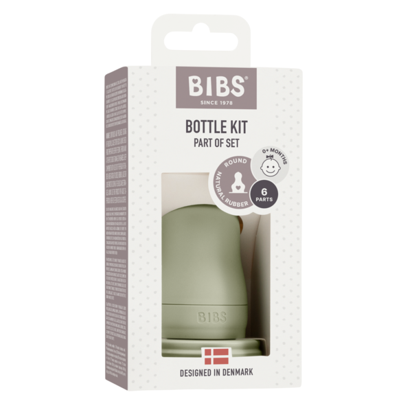 Bibs Kit pentru set complet biberon din sticla anticolici 0m+ Sage