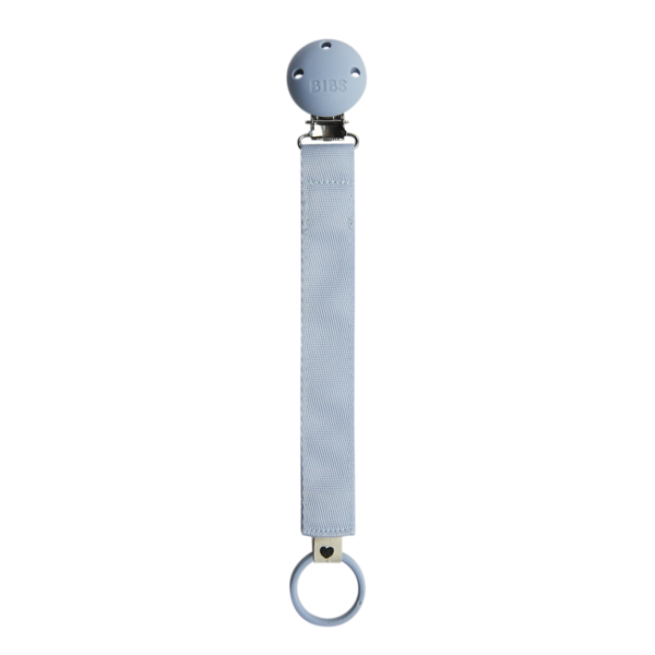 Bibs lant suzeta cu clip Ribbon 0m+ Dusty Blue