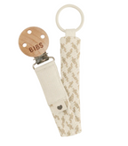 Bibs lant suzeta Paci Braid 0m+, Ivory/Vanilla