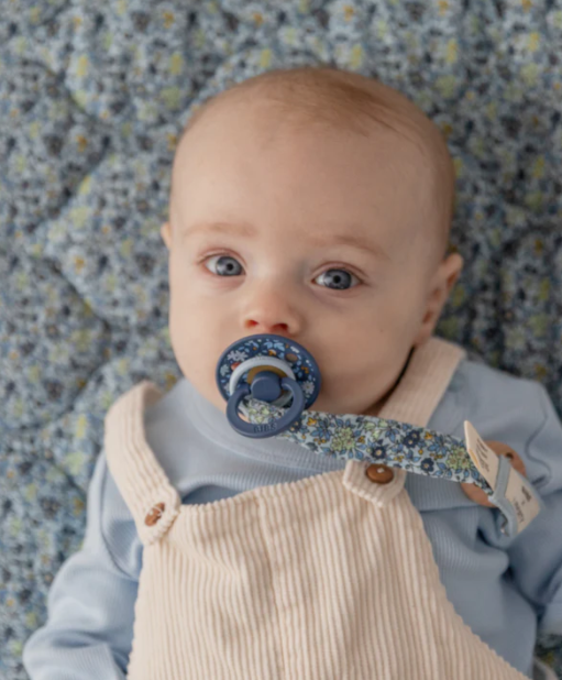 Bibs lant suzeta X LIBERTY 0m+ Baby Blue