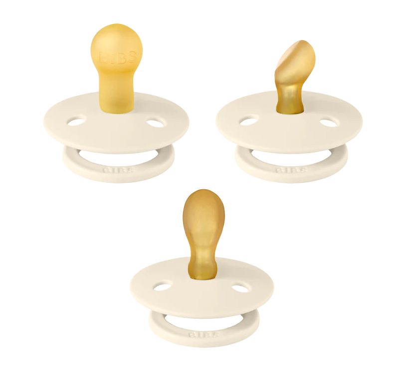 Bibs set suzeta latex TRY-IT 0-6 luni 3 Pack, Ivory Imagine principală a produsului