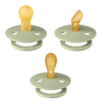 Bibs set suzeta latex TRY-IT 0-6 luni 3 Pack, Sage
