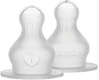 Bibs tetina silicon flux lent 1 picatura 0m+ 2 buc