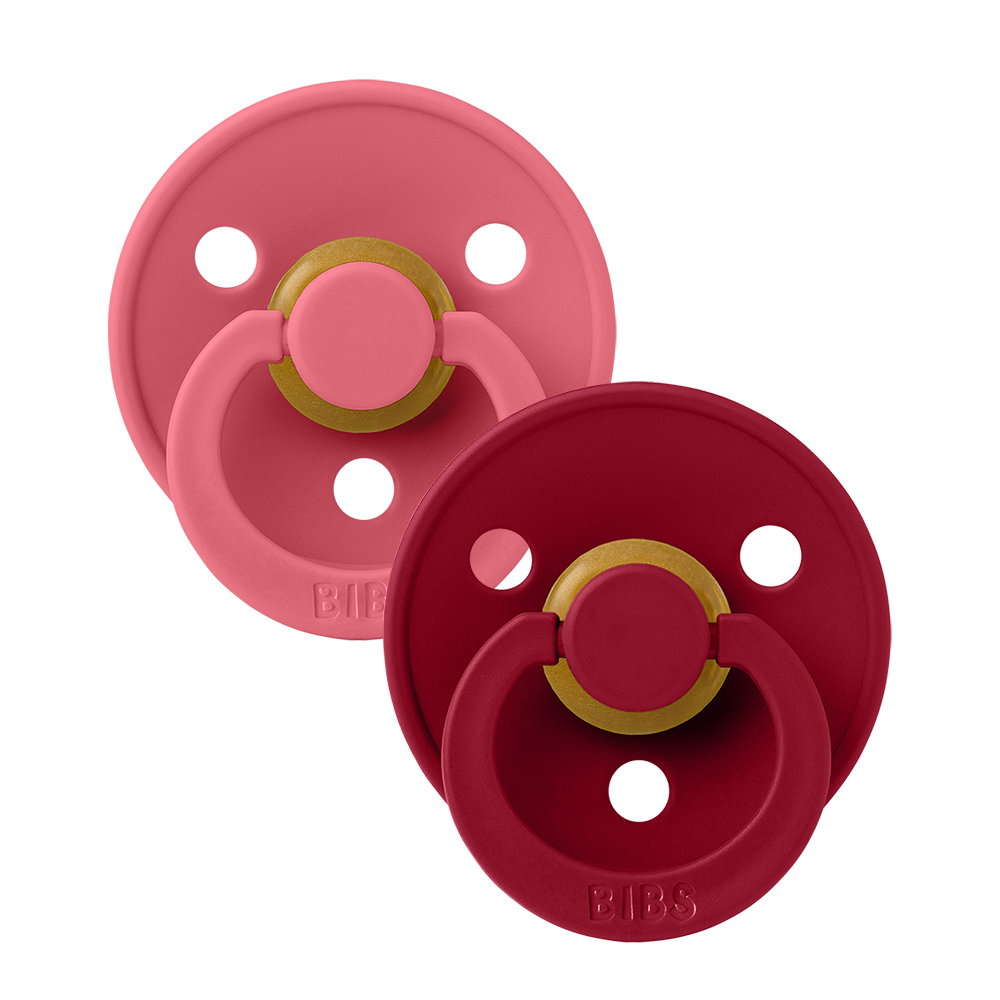 Bibs 2 suzete latex tip cherry Colour Collection 01