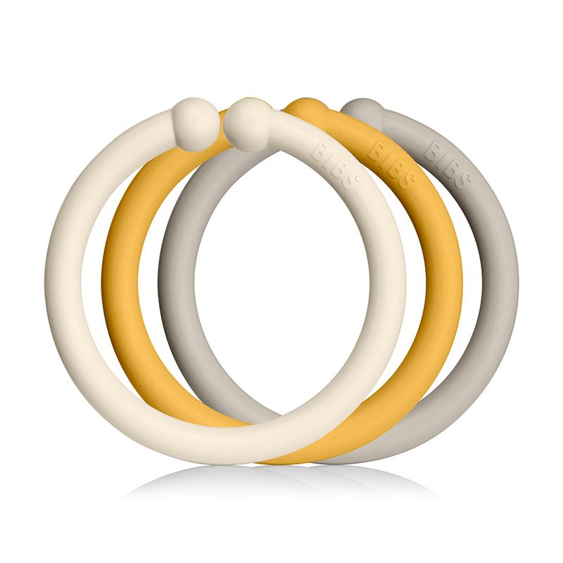 Bibs inele pentru atasare jucarii Loops 0m+, 01