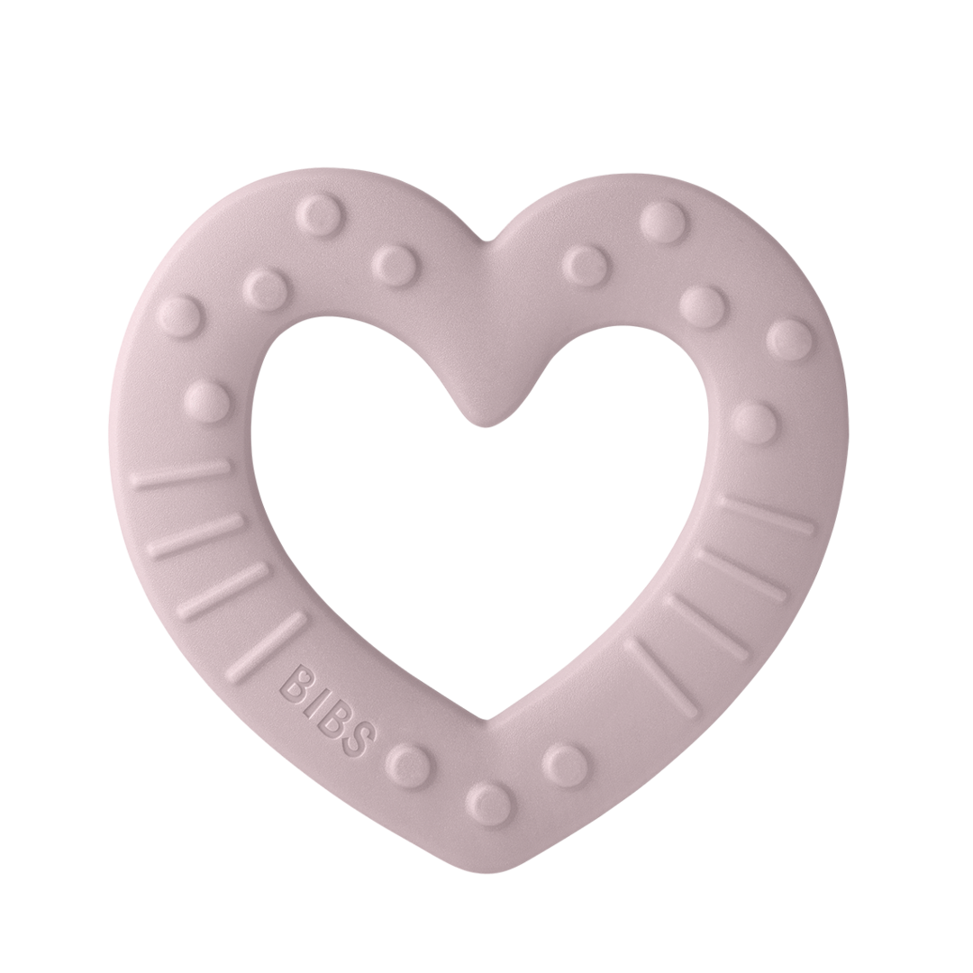 Bibs jucarie dentitie Baby Bitie 2m+, Heart Pink Plum Imagine principală a produsului