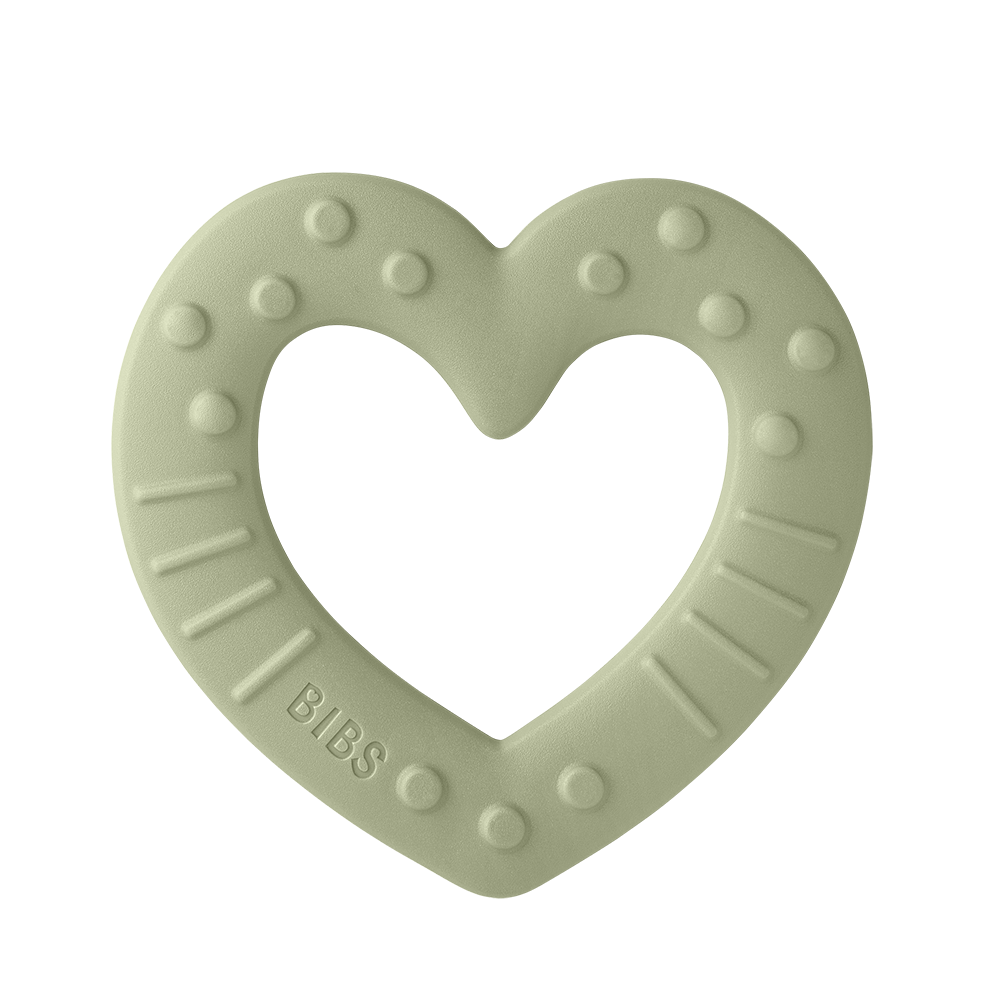 Bibs jucarie dentitie Baby Bitie 2m+, Heart Sage