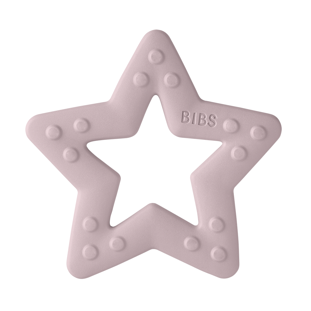 Bibs jucarie dentitie Baby Bitie 2m+, Star Pink Plum