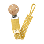 Bibs lant suzeta Paci Braid 0m+, MustardIvoryVanilla 9401105 01