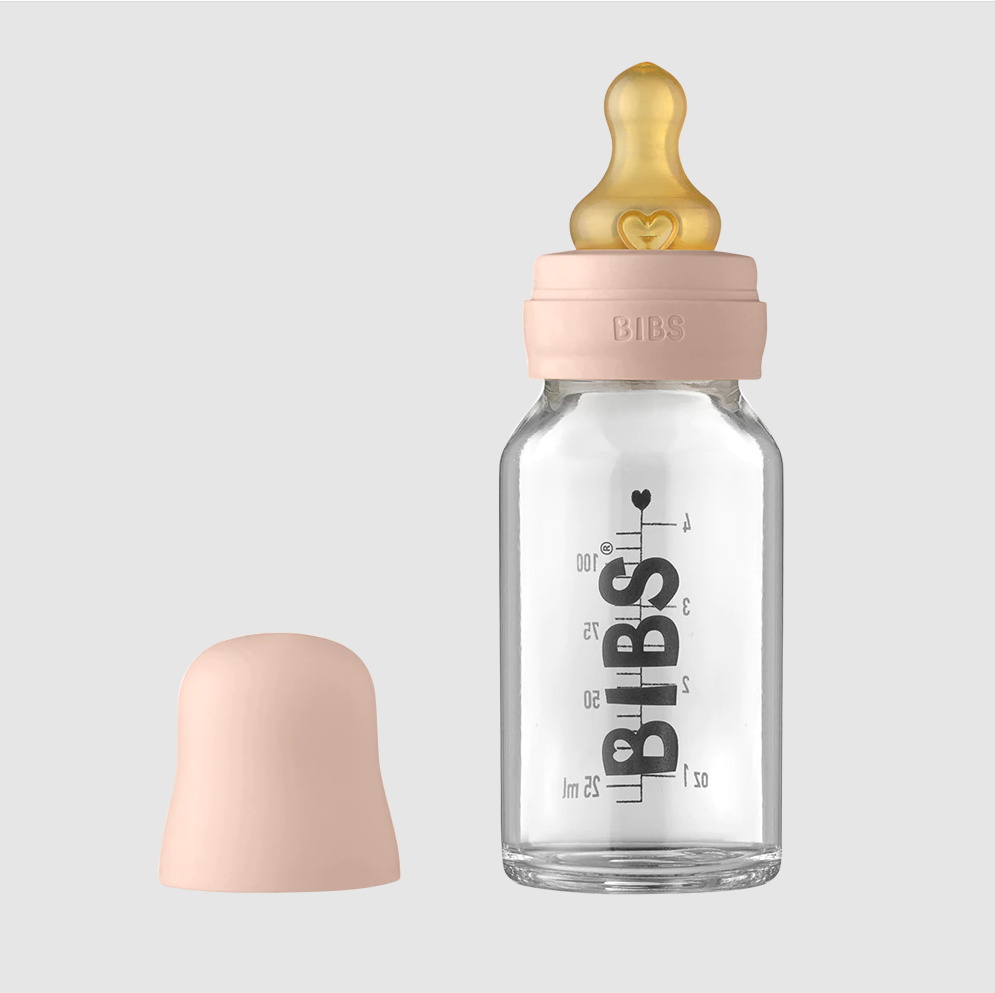 Bibs set biberon sticla 110 ml tetina latex flux lent 0m+, Blush Imagine principală a produsului