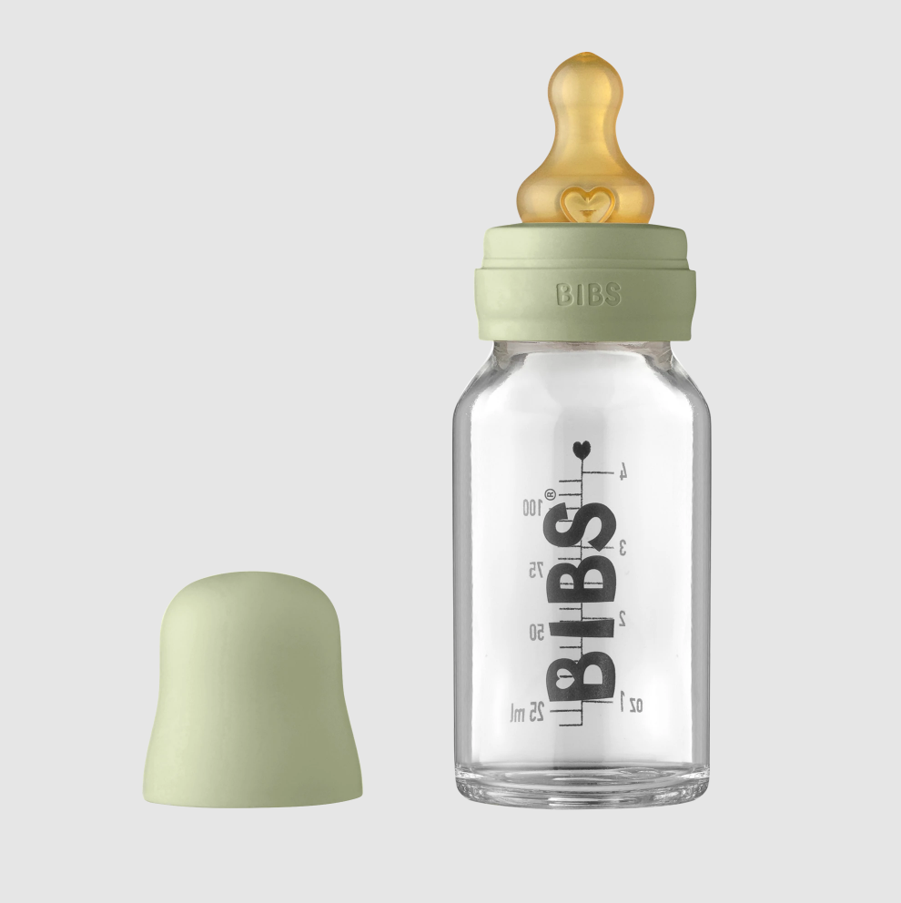 Bibs set biberon sticla 110 ml tetina latex flux lent 0m+, Sage Imagine principală a produsului