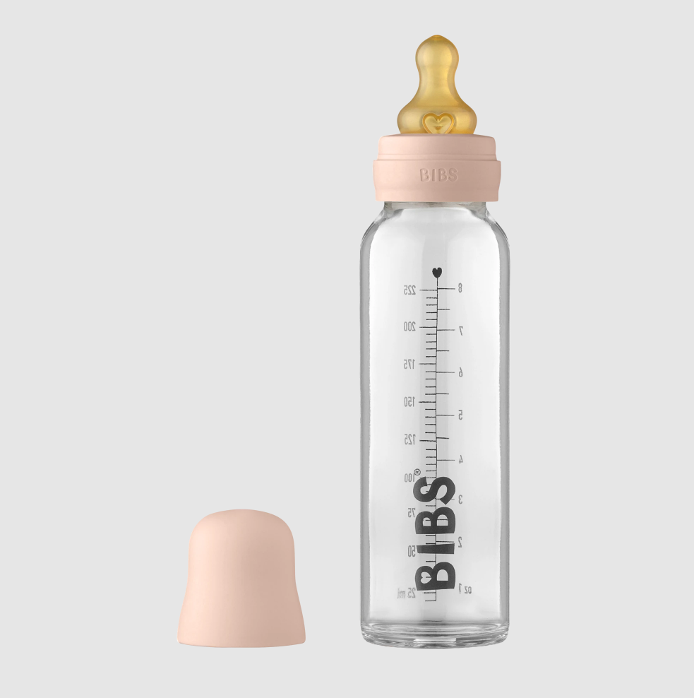 Bibs set biberon sticla 225 ml tetina latex flux lent 0m+, Blush