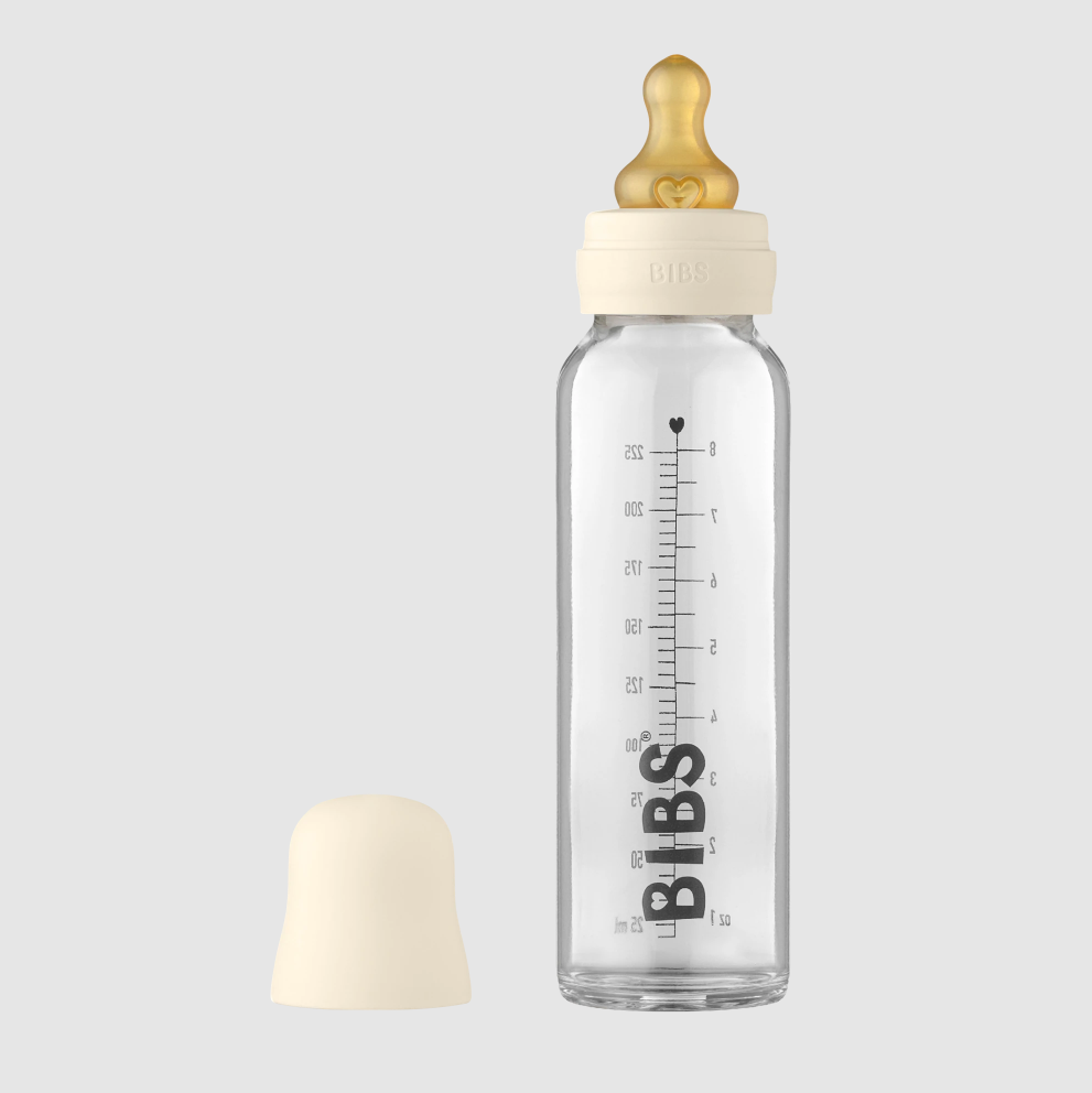 Bibs set biberon sticla 225 ml tetina latex flux lent 0m+, Ivory