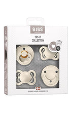 Bibs set suzeta TRY-IT 0-6 luni, Ivory 01