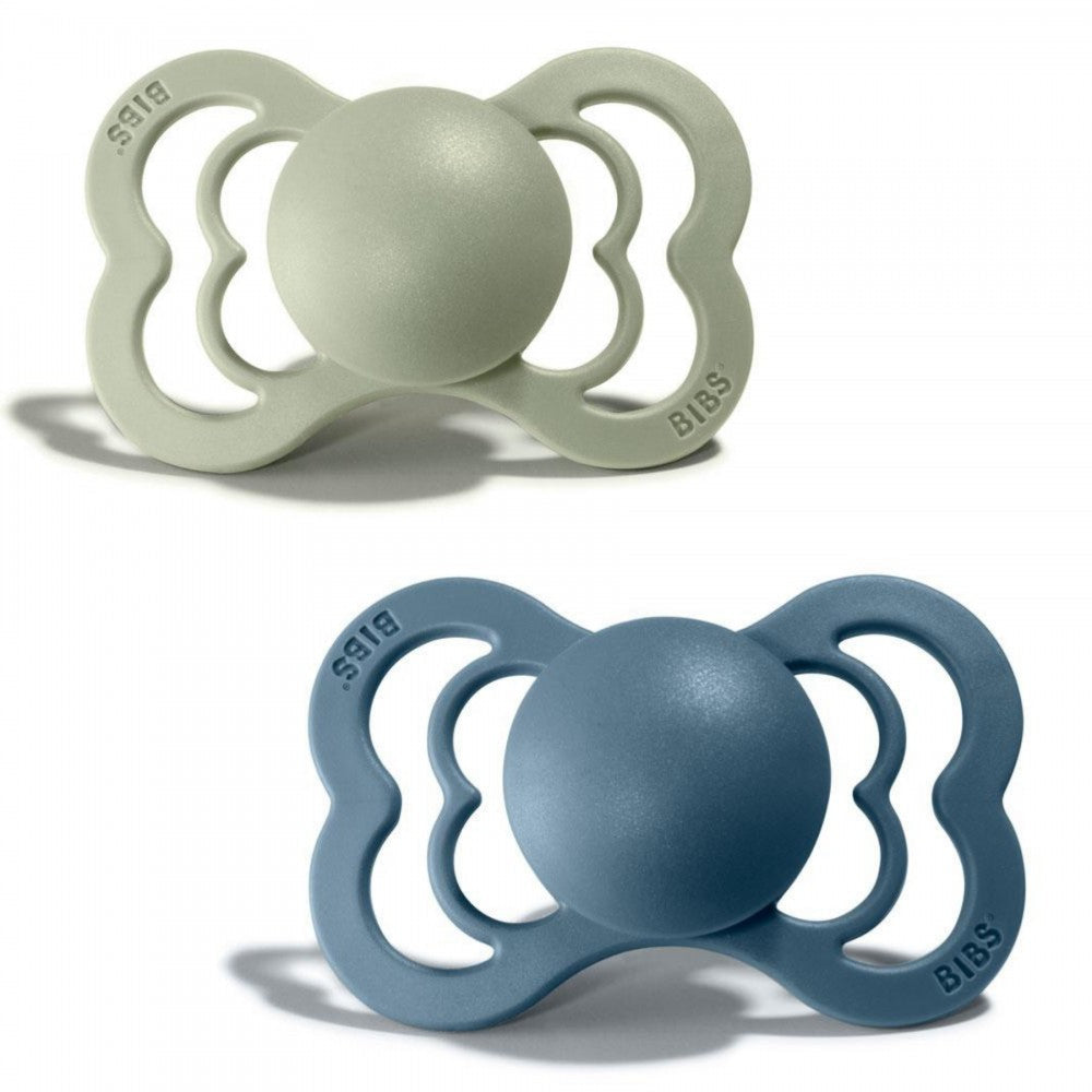 Bibs suzeta latex plata Supreme Collection 6-36 luni, 2 buc Sage/Peacock Imagine principală a produsului