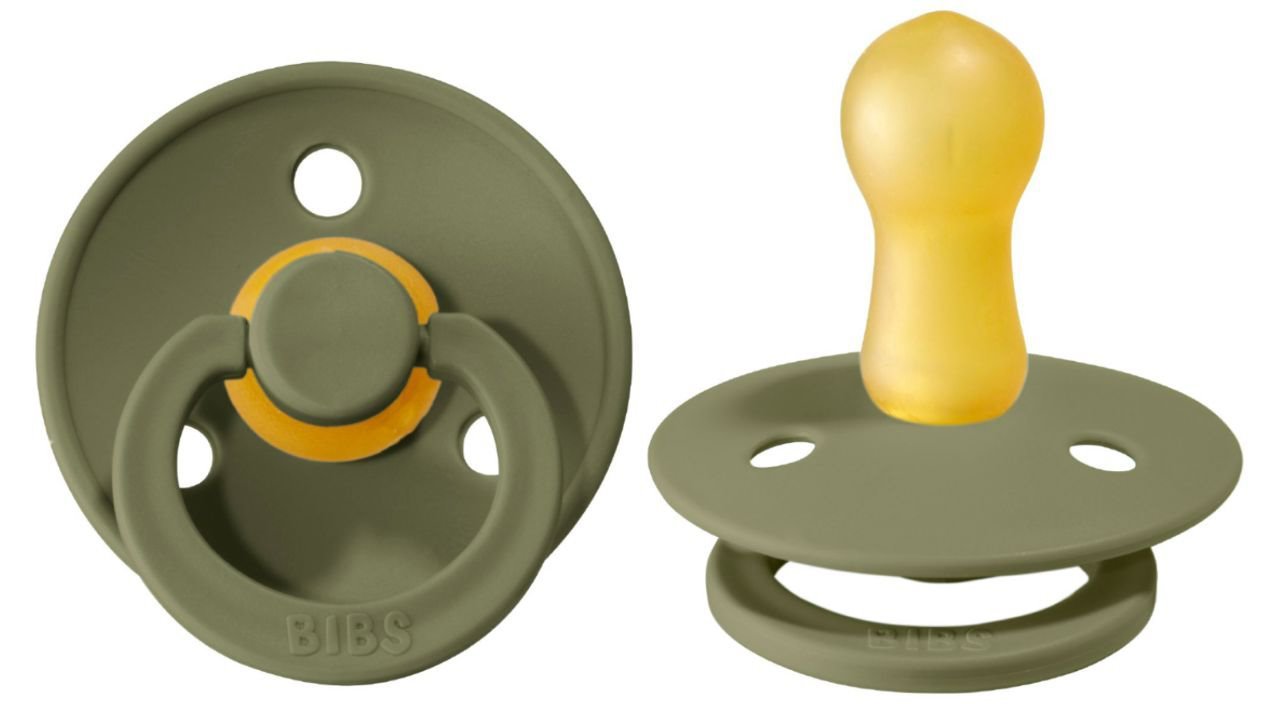 Bibs suzeta latex tip cherry Colour Collection 0-6 luni, Olive