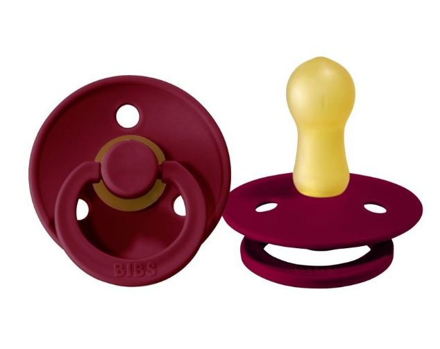 Bibs suzeta latex tip cherry Colour Collection 0-6 luni, Ruby