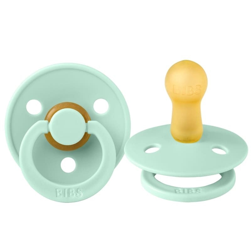 Bibs suzeta latex tip cherry Colour Collection 6-18 luni, Pale Mint