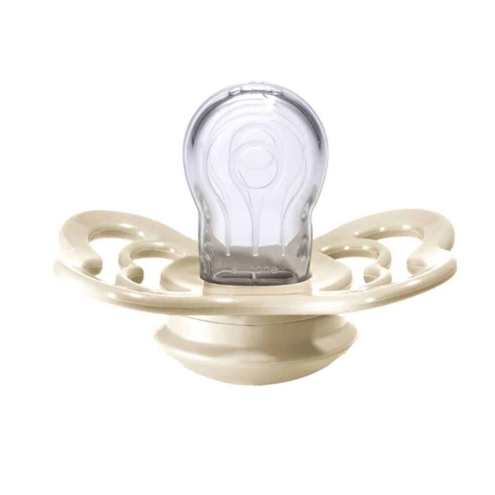 Bibs suzeta silicon plata Supreme Collection