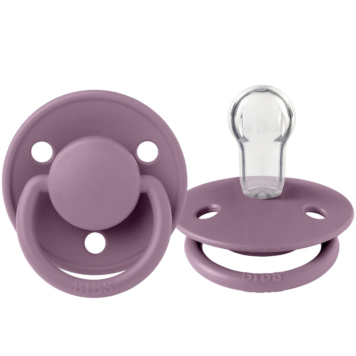 Bibs suzeta silicon tip cherry De Lux 0-3 ani, , Mauve Imagine principală a produsului