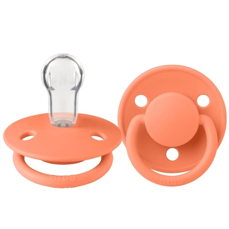 Bibs suzeta silicon tip cherry De Lux 0-3 ani, Papaya Imagine principală a produsului