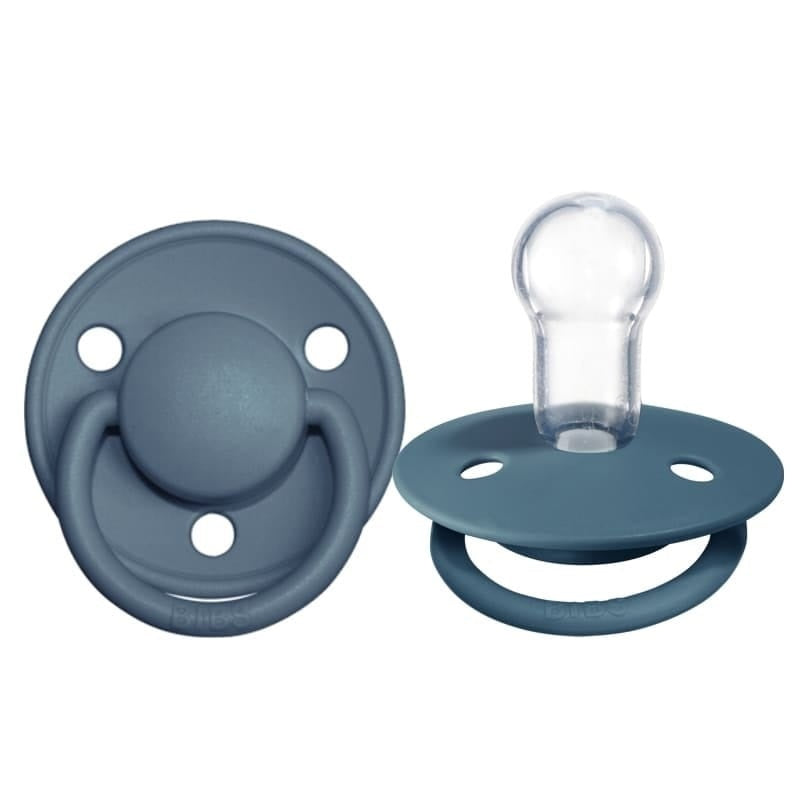 Bibs suzeta silicon tip cherry De Lux 0-3 ani, , Peacock Blue
