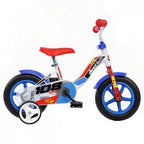 Dino Bikes bicicleta copii 10" pentru 3 ani+ 108 Sport alb si albastru