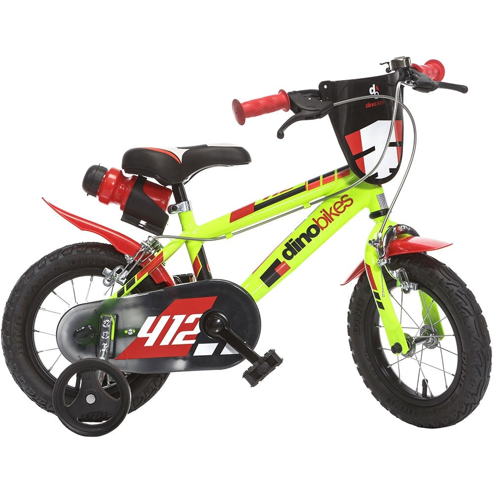 Dino Bikes bicicleta copii 12" 412 galben 3-5 ani
