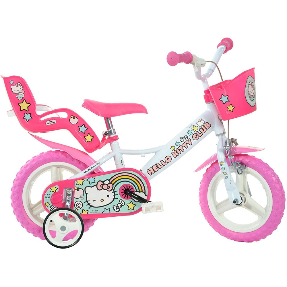 Dino Bikes bicicleta copii 12" pentru 3 ani+ Hello Kitty