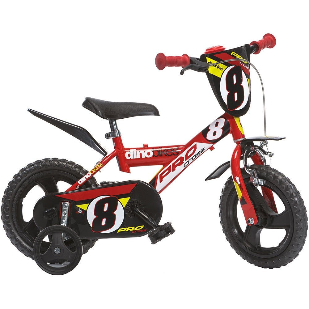 Dino Bikes bicicleta copii 12" pentru 3 ani+ Pro-cross rosu Imagine principală a produsului
